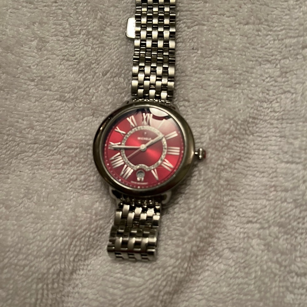 Beautiful Michele watch with Diamonds.